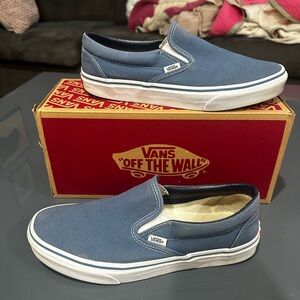 Vans Blue Slip-On Sneakers